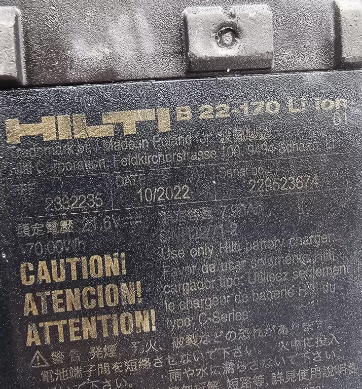 AKUMULATOR HILTI B22-170 / 7.9 AH