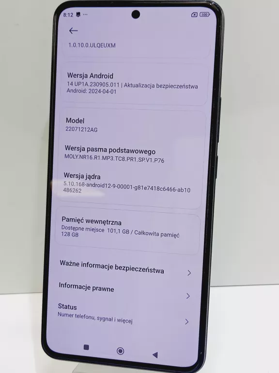 TELEFON XIAOMI 12T 8+4/128 GB