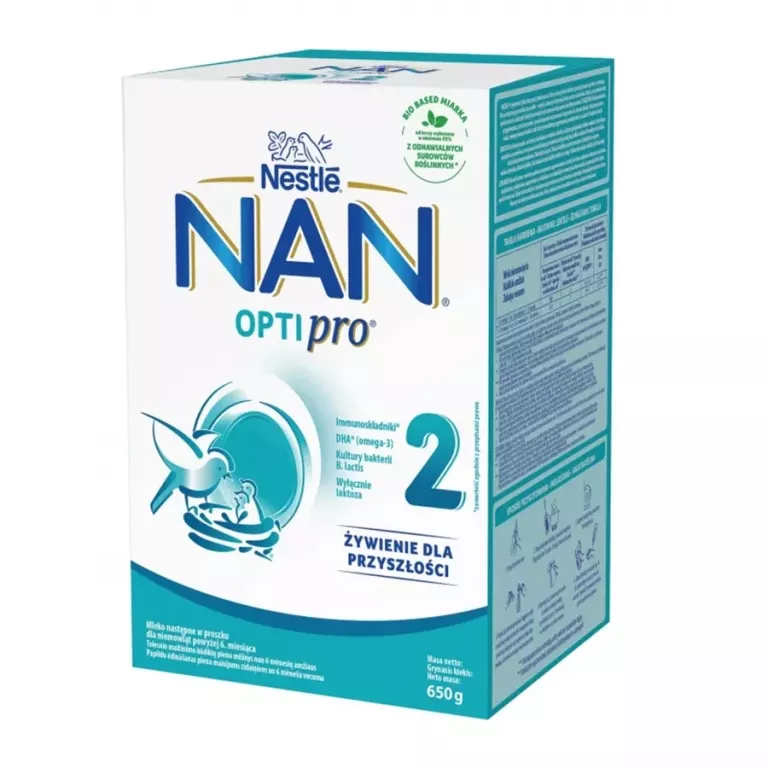 NESTLE NAN OPTIPRO 2 MLEKO NASTĘPNE PO 6 M. 650 G