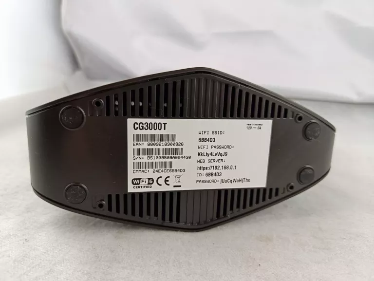 ROUTER KAON CG3000T WI-FI 5G 2X VOIP 4X ETHERNET DOCSIS 3.0/3.1 2,4/5GHZ