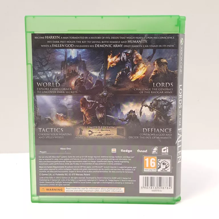 LORDS OF THE FALLEN XBOX ONE