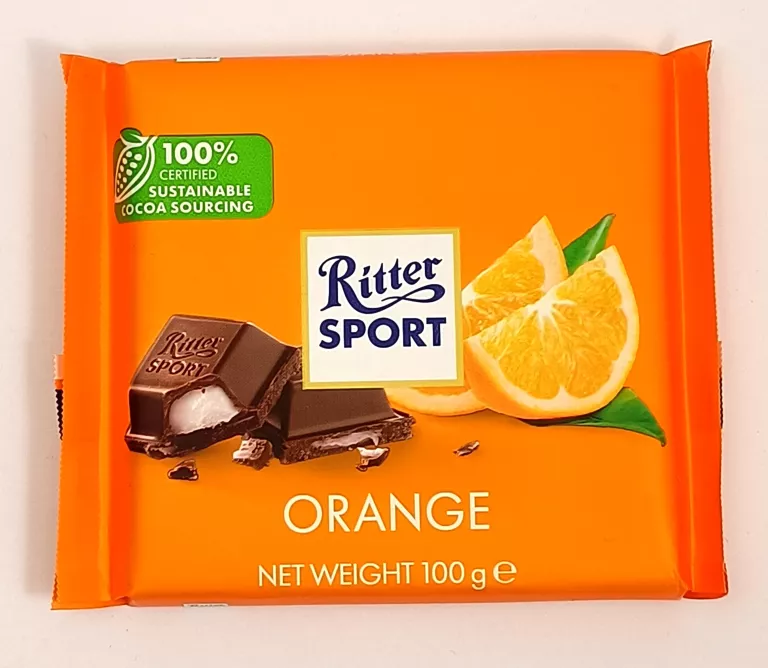 CZEKOLADA MLECZNA RITTER SPORT ORANGE 100G