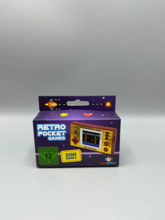 MAD MONKEY 200 RETRO POCKET GAMES KPL JAK NOWY!