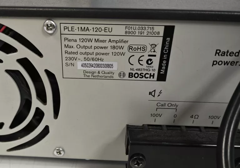 WZMACNIACZ MIKSUJĄCY PLENA 120W, 4 WEJŚCIA, BOSCH
