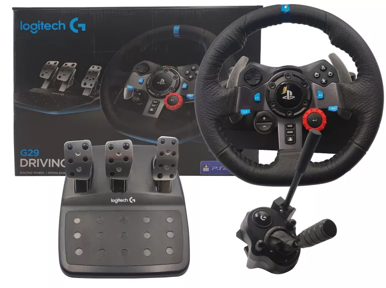 KIEROWNICA LOGITECH DRIVING FORCE G29 + PEDAŁY + SHIFTER + HYDROŁAPA!