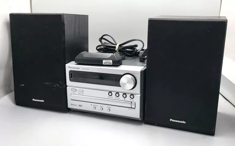 WIEŻA PANASONIC SC-PM250 BLUETOOTH USB FM CD PILOT, OKABLOWANIE