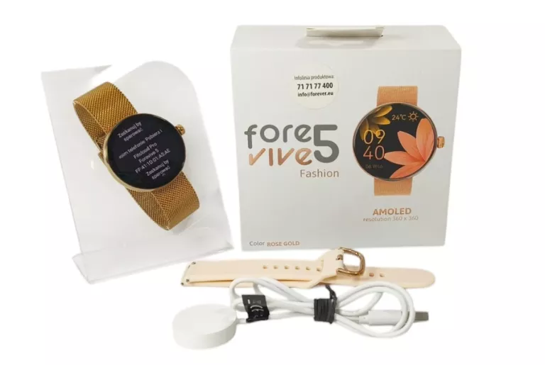 SMARTWATCH FOREVER FOREVIVE 5 SB-365 RÓŻOWO-ZŁOTY