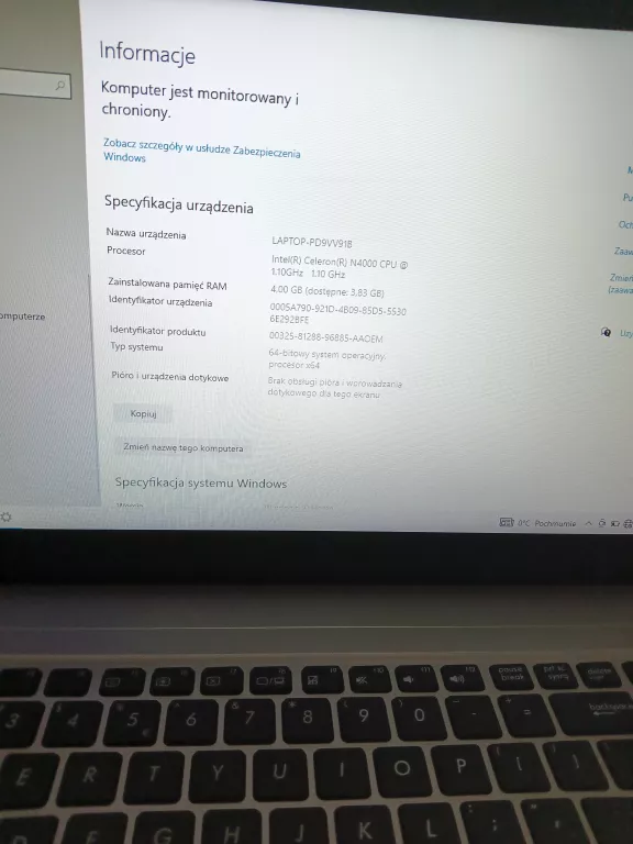 LAPTOP ASUS VIVOBOOK F540M INTEL CELERON N4000 4/500GB WIN 10 HOME
