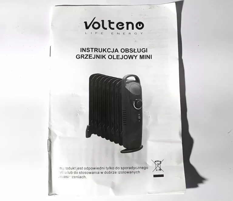 GRZEJNIK OLEJOWY MINI 9 ŻEBEREK VOLTENO