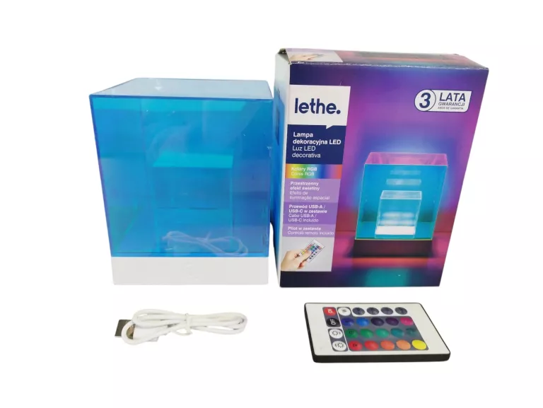 LETHE ”SZEŚCIAN W SZEŚCIANIE” LAMPA DEKORACYJNA LED RGB