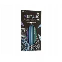 AVEC METALLIC MARKERS 6 SZTUK
