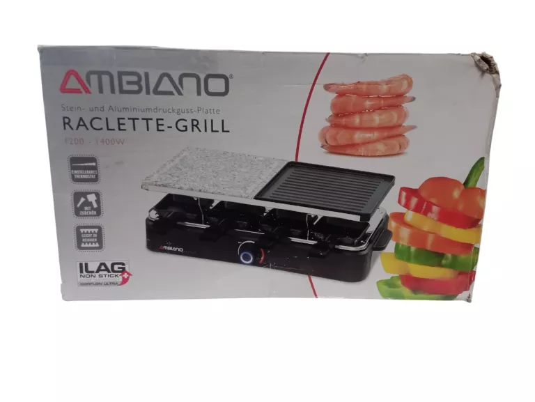 RACLETTE GRILL ELEKTRYCZNY AMBIANO 1200- 1400W