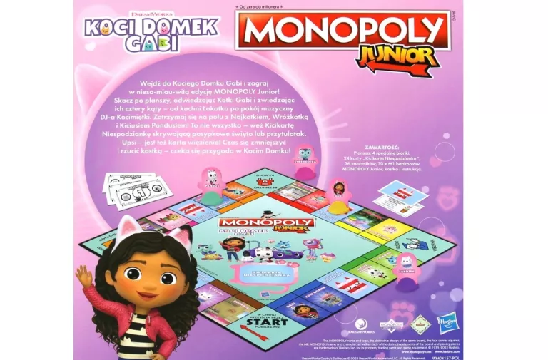 GRA MONOPOLY JUNIOR: KOCI DOMEK GABI PEŁNE WYDANIE PL