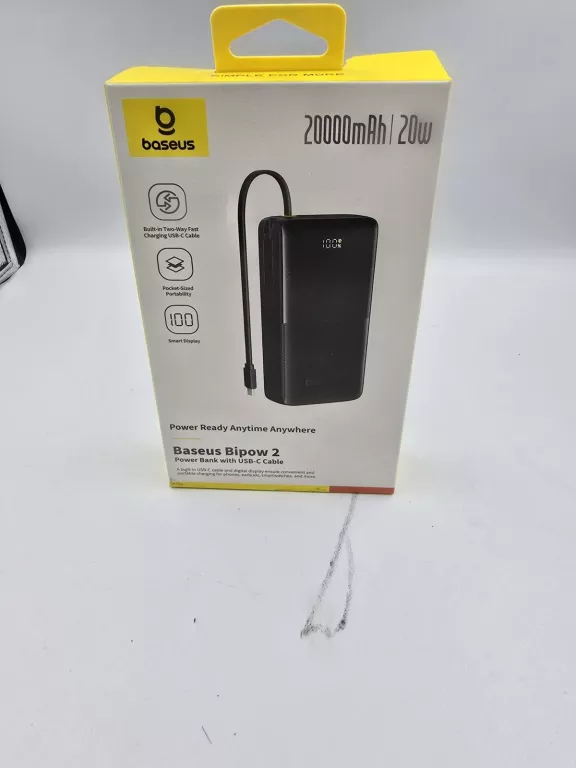 POWERBANK BASEUS 20000 MAH CZARNY