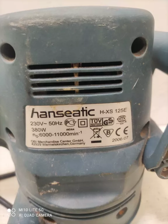 SZLIFIERKA OSCYLACYJNA HANSEATIC H-XS 125 E