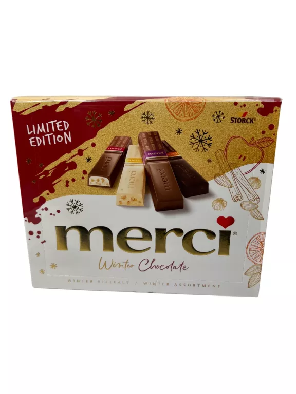 MERCI WINTER CHOCOLATE 4 RODZAJE SPECJAŁÓW CZEKOLADOWYCH 250 G