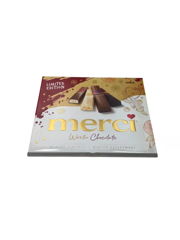 MERCI WINTER CHOCOLATE 4 RODZAJE SPECJAŁÓW CZEKOLADOWYCH 250 G