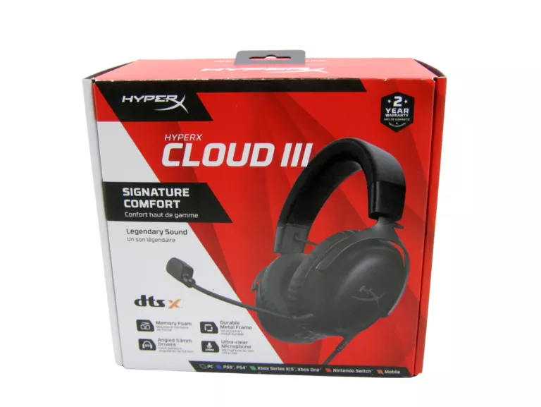 SŁUCHAWKI HYPERX CLOUD III BDB STAN KOMPLET GWARANCJA!!