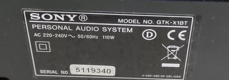 GŁOŚNIK SONY GTK-X1BT