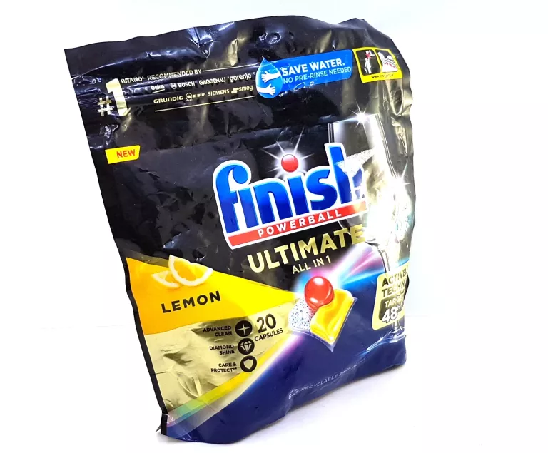 FINISH POWERBALL ULTIMATE ALL IN ONE LEMON 20 SZT KAPSUŁKI DO ZMYWARKI