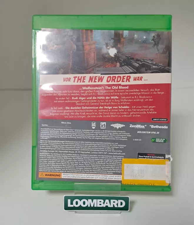 GRA XBOX ONE WOLFENSTEIN THE OLD BLOOD