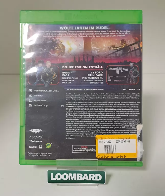 GRA WOLFENSTEIN: YOUNGBLOOD DELUXE EDITION XONE XBOX ONE