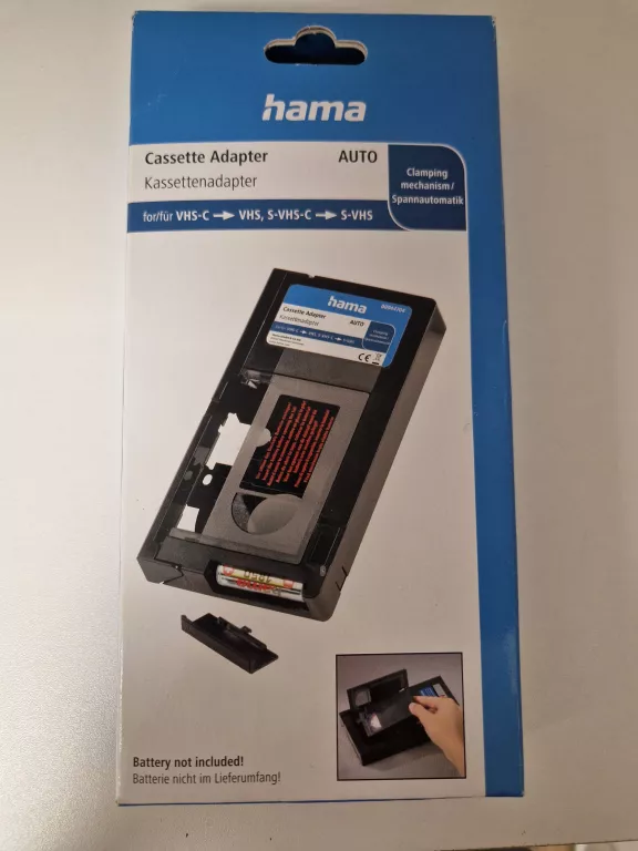 HAMA VHS-C S-VHS-C TO VHS CASSETTE ADAPTER