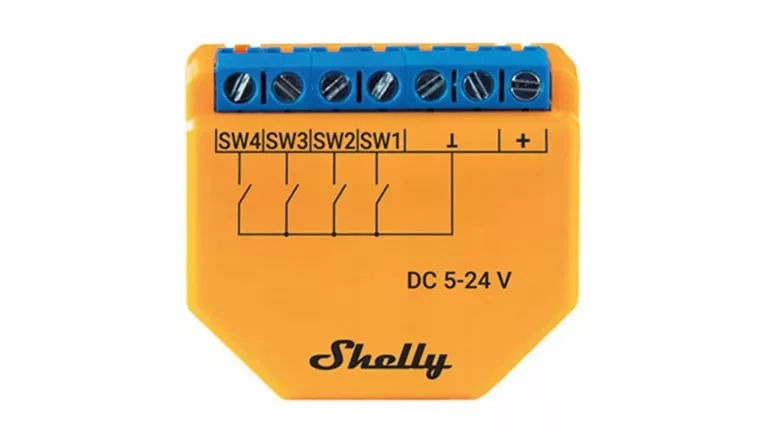 SHELLY PLUS I4 DC KONTROLER/AKTYWATOR SCEN WEJŚCIE PRZEŁĄCZNIKA WIFI 5-24V