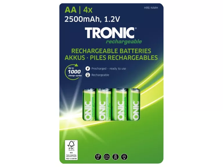 TRONIC ZESTAW 4 AKUMULATORKÓW AA 2500 MAH 1.2V