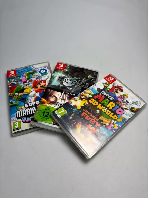 GRY NA NINTENDO X3 MARIO BROS/ MARIO 3D WORLD/ FINAL FANATSY 7