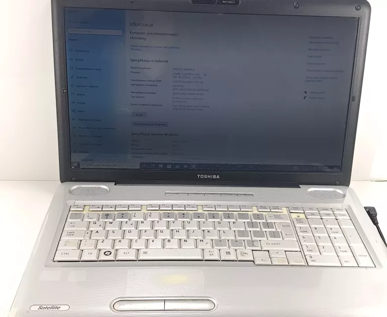 LAPTOP TOSHIBA SATELLITE L550-204 #OPIS