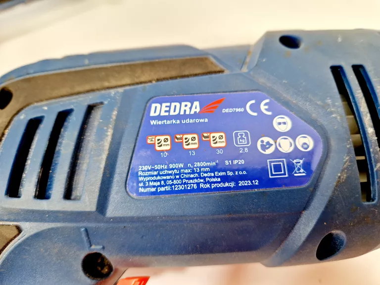 WIERTARKA UDAROWA DEDRA DED7960 | 900W | 12/2023