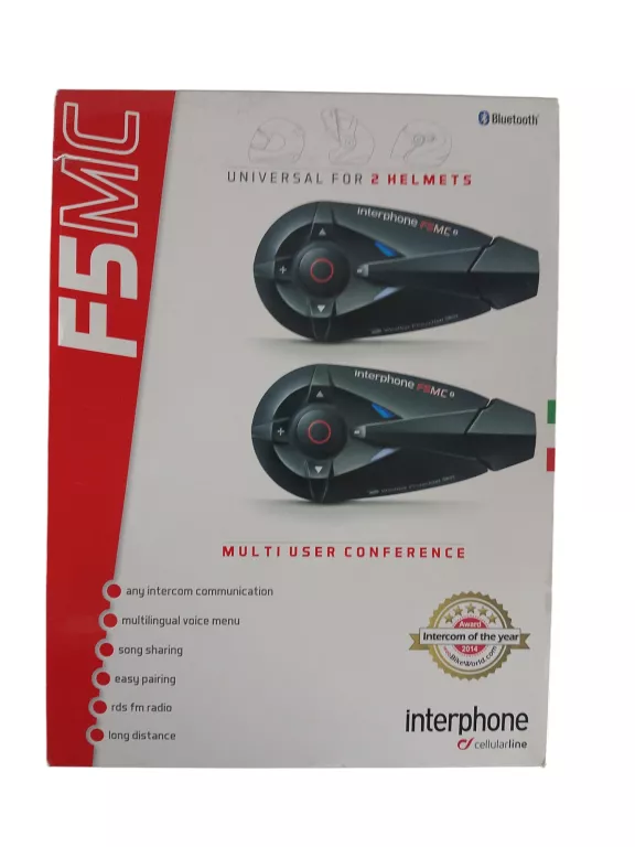 INTERKOM INTERPHONE F5MC DUAL BLUETOOTH HEADSET
