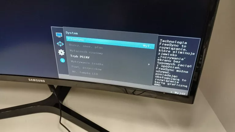 MONITOR 27 CALI ZAKRZYWIONY SAMSUNG 1920X1080 VA LED 4MS 1800R DLA GRACZY