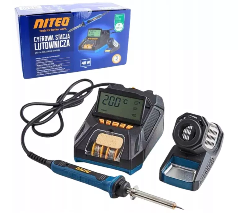 NITEO TOOLS CYFROWA LUTOWNICA STACJA LUTOWNICZA 48W