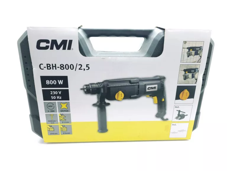 JAK NOWA MŁOTOWIERTARKA CMI C-BH-800/2,5 800W 2,5J WALIZKA