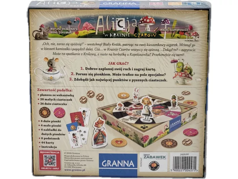 GRA PLANSZOWA GRANNA ALICJA W KRAINIE CZARÓW