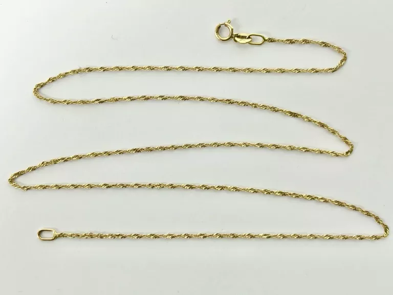 ZŁOTY ŁAŃCUSZEK Z WISORKIEM SERDUSZKO, PR 585, 2,27G, DŁ: 44