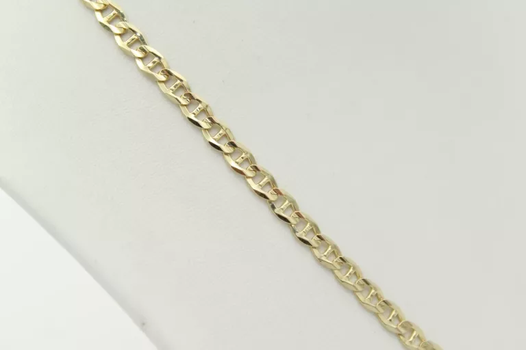 PIĘKNY, WŁOSKI, ZŁOTY ŁAŃCUSZEK TECNIGOLD 585 55CM 14,08G SPLOT ANKIER