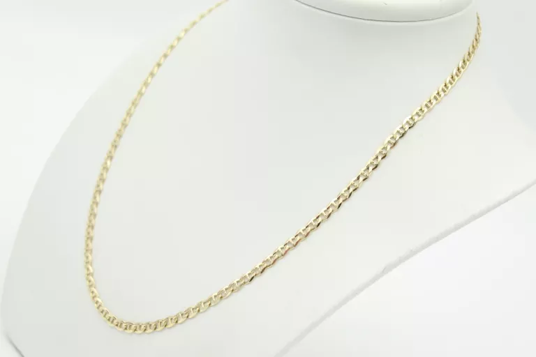 PIĘKNY, WŁOSKI, ZŁOTY ŁAŃCUSZEK TECNIGOLD 585 55CM 14,08G SPLOT ANKIER