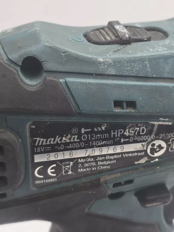 WKRETARKA MAKITA HP457D 18V+2XAKUM 1,5AH+ ŁADOWARKA