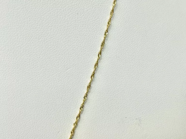 ZŁOTY ŁAŃCUSZEK Z WISORKIEM SERDUSZKO, PR 585, 2,27G, DŁ: 44