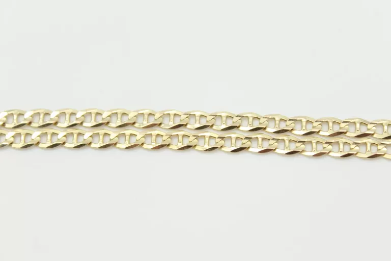 PIĘKNY, WŁOSKI, ZŁOTY ŁAŃCUSZEK TECNIGOLD 585 55CM 14,08G SPLOT ANKIER