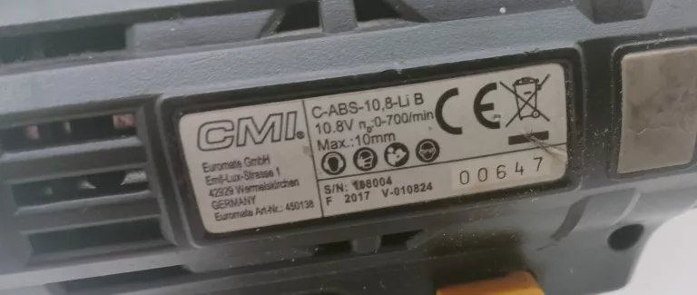 WKRĘTARKA CMI C-ABS-10,8-LI B !OPIS!