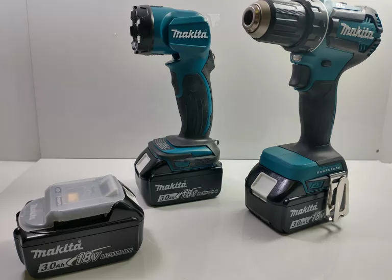 ZESTAW COMBO MAKITA DLX2349J WKRĘTARKA DDF485 + LATARKA 3X3AH 18V