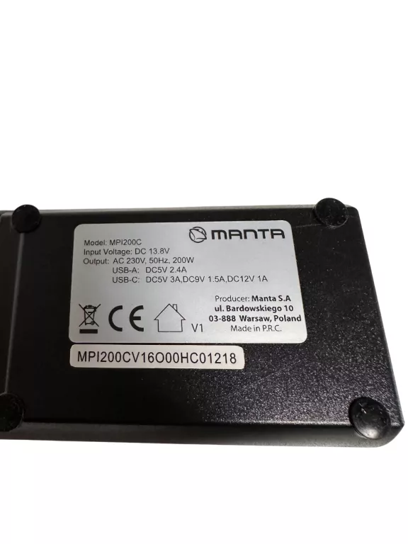 PRZETWORNICA MANTA MPI200C 12V/230V 200W/400W