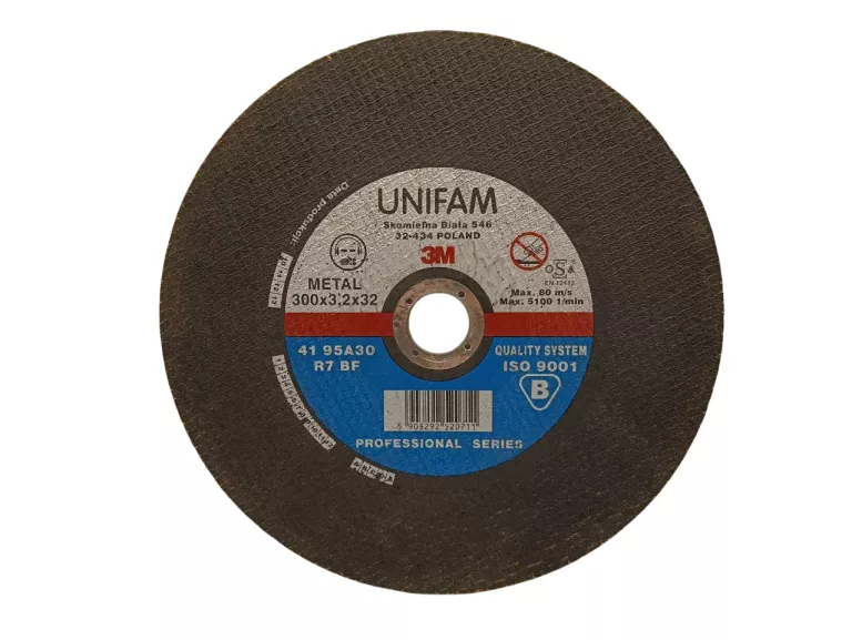 UNIFAM TARCZA DO CIĘCIA METALU 300X3,2X22