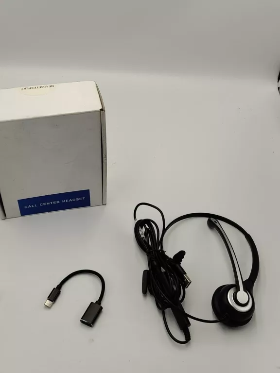 SŁUCHAWKI NAUSZNE WANTEK UC600F L4 CALL CENTER MIKROFON USB