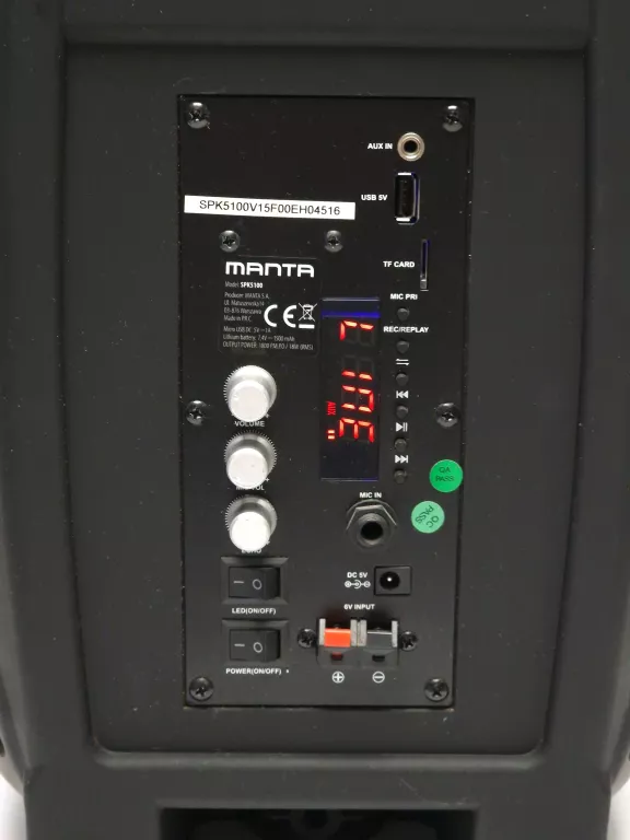 GŁOŚNIK BLUETOOTH MANTA SPK5100