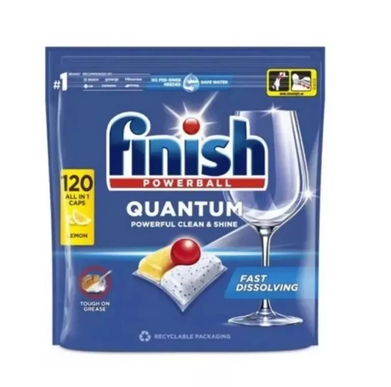 TABLETKI FINISH QUANTUM KAPSUŁKI DO ZMYWARKI LEMON 120 SZT